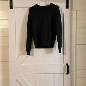 LOFT Dark Green Crew Neck Sweater